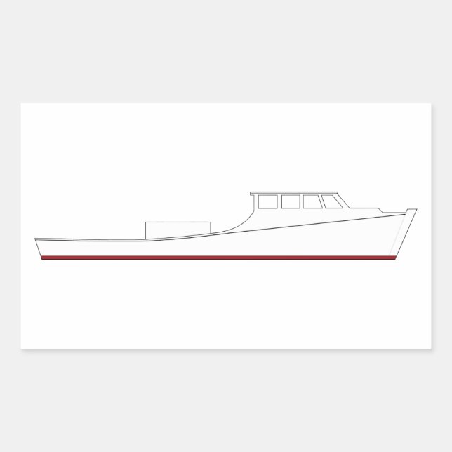 Schleppboot Chesapeake Bay (Vollkabine) Rechteckiger Aufkleber (Vorderseite)