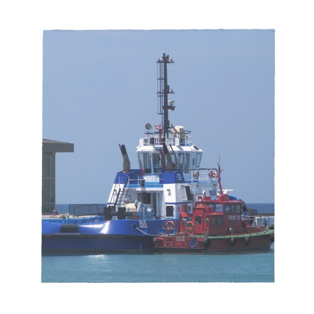 Schleppboot und Pilotenboot Notizblock (Vorderseite)