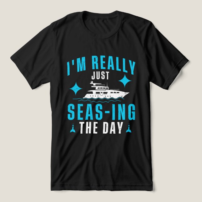 Schleppboote, ich bin wirklich nur Seefahrer am Ta Tri-Blend Shirt (Design Vorderseite)