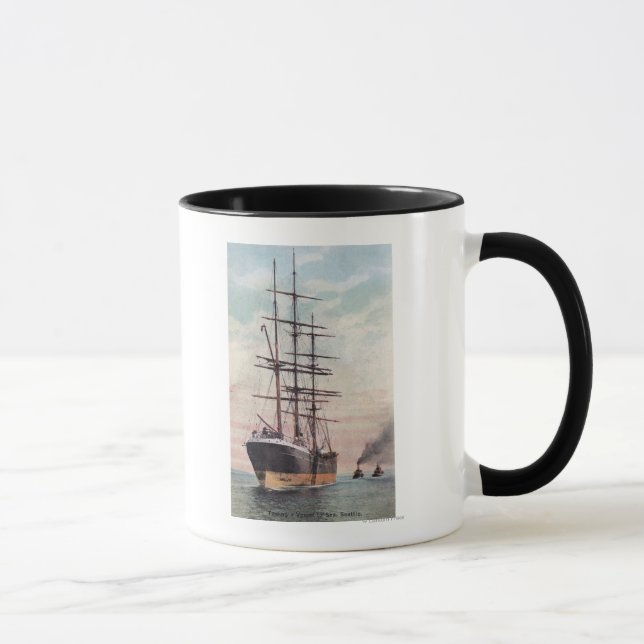 Schleppboote zum Schleppen eines Schiffes auf See Tasse (Rechts)