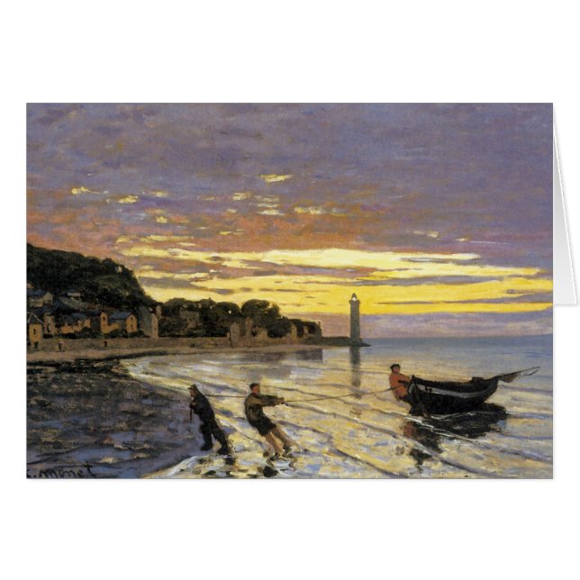 Schleppen eines Bootes, Honfleur (Vorderseite (Horizontal))