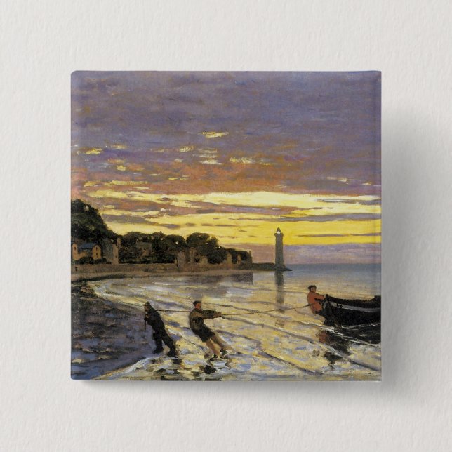 Schleppen eines Bootes, Honfleur Button (Vorderseite)