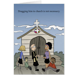 Schleppen er zur Kirche