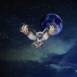 Schleppen Ovale Gürtelschnalle<br><div class="desc">Phantastische Tierwelt. Die große graue Eule oder die große graue Eule ist eine sehr große Eule, die als die weltweit größte Eukalyptusart seit langem dokumentiert ist. Eule im Flug, dunkler Himmel mit Sternen und blauer Mond.</div>