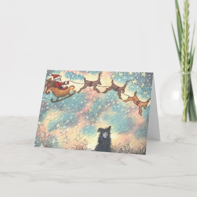 Schleppende Wolken von Magie Feiertagskarte (Vorderseite)