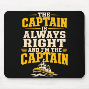 Schlepperkapitän lustiger Bootsbediener  Mousepad