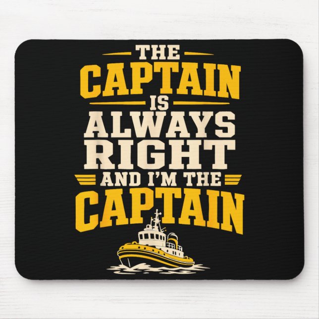 Schlepperkapitän lustiger Bootsbediener  Mousepad (Vorne)