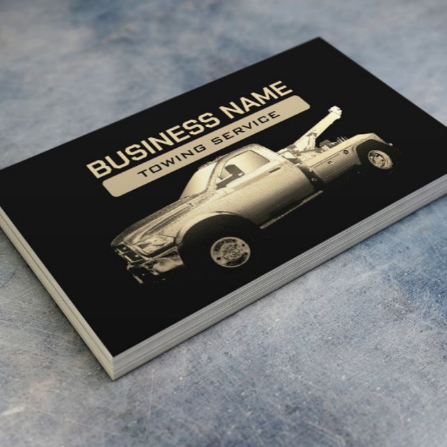 Schleppfirma Gold Tow Truck Beruflich Visitenkarte (Von Creator hochgeladen)