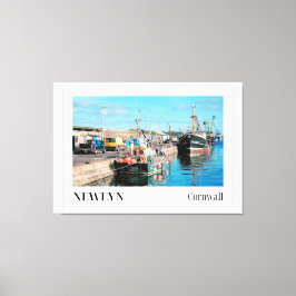 Schleppnetzfischerei im Hafen Newlyn, Cornwall Leinwanddruck