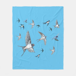Schleppvögel Fleecedecke