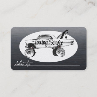 Schleppvorlage Mighty, 3,5" x 2,5" Geschäftswagen Visitenkarte