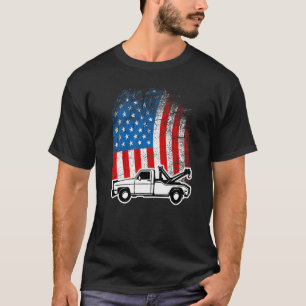 Schleppwagen Vintage Flagge der USA für Frauen Ber T-Shirt
