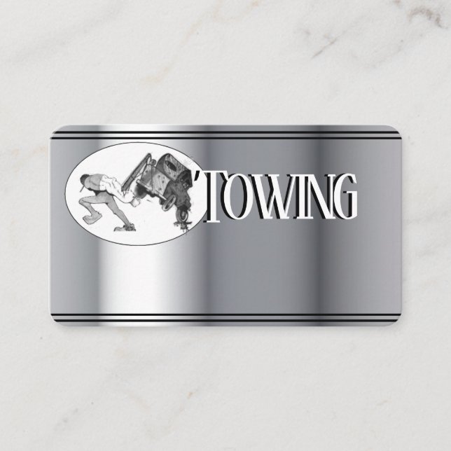 Schleppwagen zeichnend Auto-Visitenkarte Visitenkarte (Vorderseite)