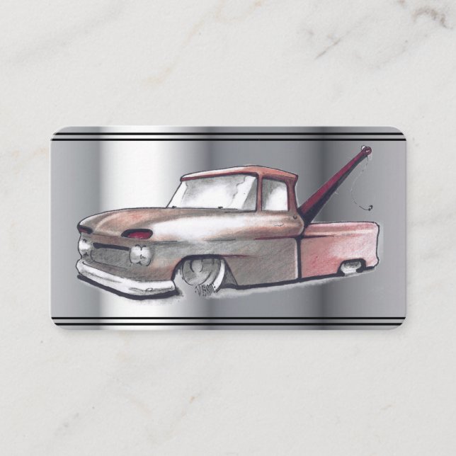 Schleppwagen zeichnend Auto-Visitenkarte Visitenkarte (Vorderseite)