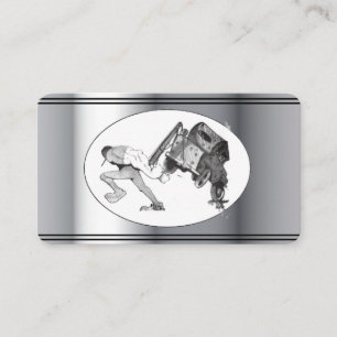 Schleppwagen zeichnend Auto-Visitenkarte Visitenkarte