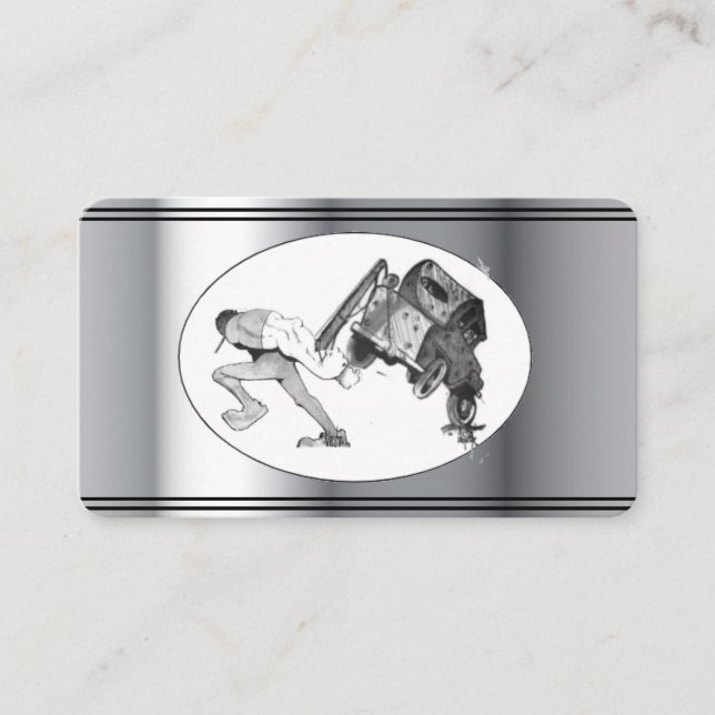 Schleppwagen zeichnend Auto-Visitenkarte Visitenkarte (Vorderseite)