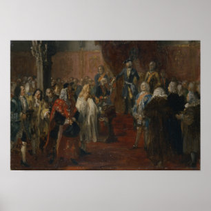 Schlesische Ehrerbietungsszene, 1855 Poster