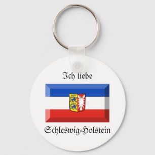Schleswig-Holstein Flaggen-Edelstein Schlüsselanhänger