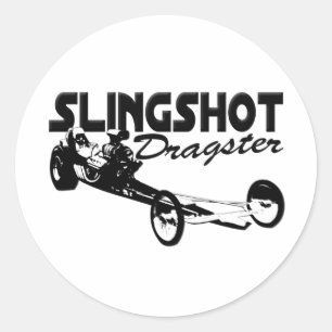 Schleuder-Dragster Veteranen-Drag-Racing Runder Aufkleber