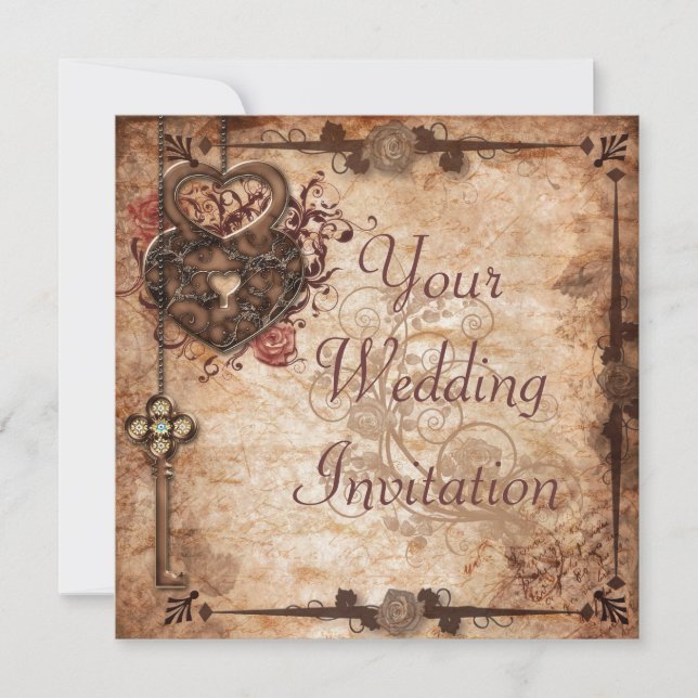 Schleuse und Einladung zur Hochzeit (Vorderseite)