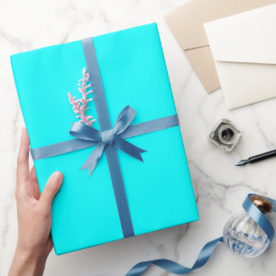 Schlicht Aqua Blue Color Shade Tone Geschenkpapier