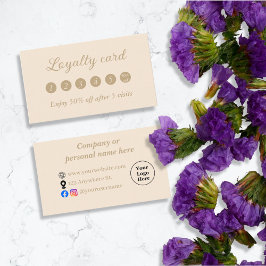 schlicht beige-minimalistisch treuekarte