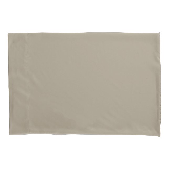 Schlicht Beige Pillowcase Kissenbezug (Vorderseite)
