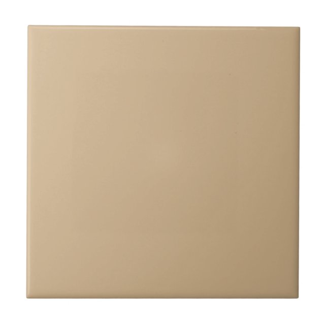 Schlicht Beige Solid Color Fliese (Vorderseite)