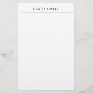 Schlicht Beruflich Schwarz/Weiß Minimalistisch Briefpapier