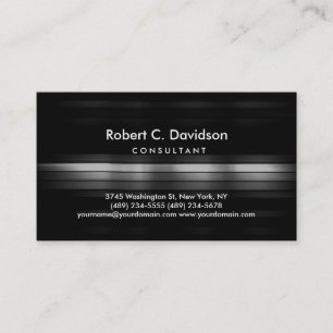Schlicht Black Modern Consulting Business Card Visitenkarte