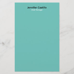 Schlicht Blau Schwarz-weiß Minimalistisch Briefpapier