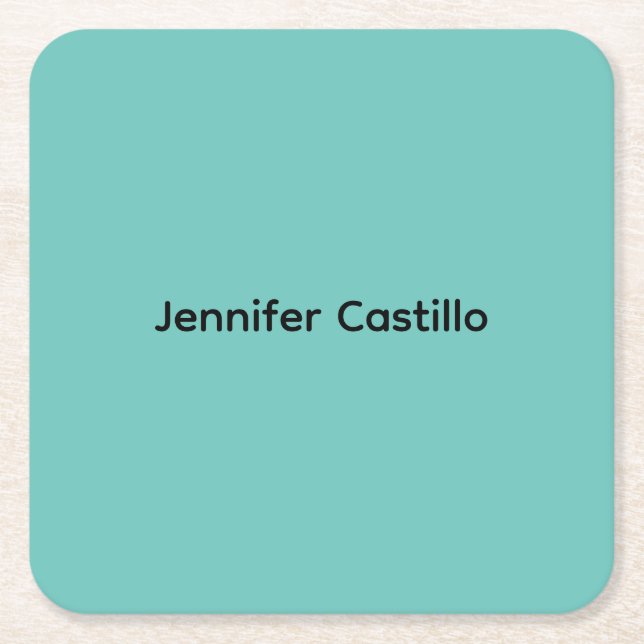 Schlicht Blue Black Minimalistisch Modern Rechteckiger Pappuntersetzer (Vorderseite)