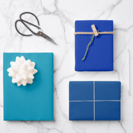 Schlicht Bondi Dutch Yale Blue Shades 3 Tones Geschenkpapier Set