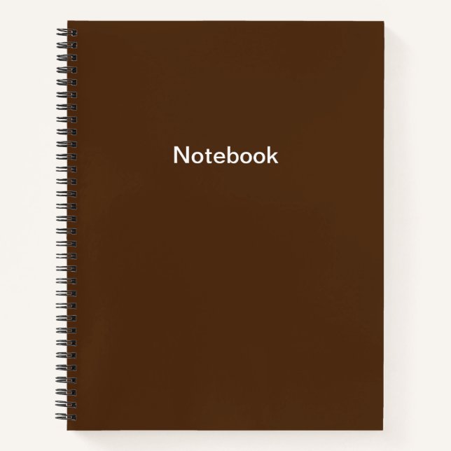 Schlicht-Brown-Notebook Notizbuch (Vorderseite)