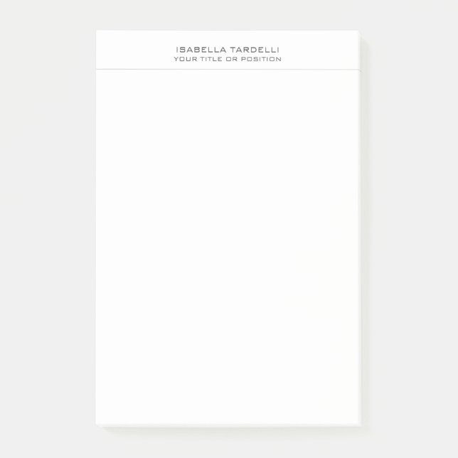 Schlicht Einfach Minimalistisch modern Beruflich Post-it Klebezettel (Vorderseite)