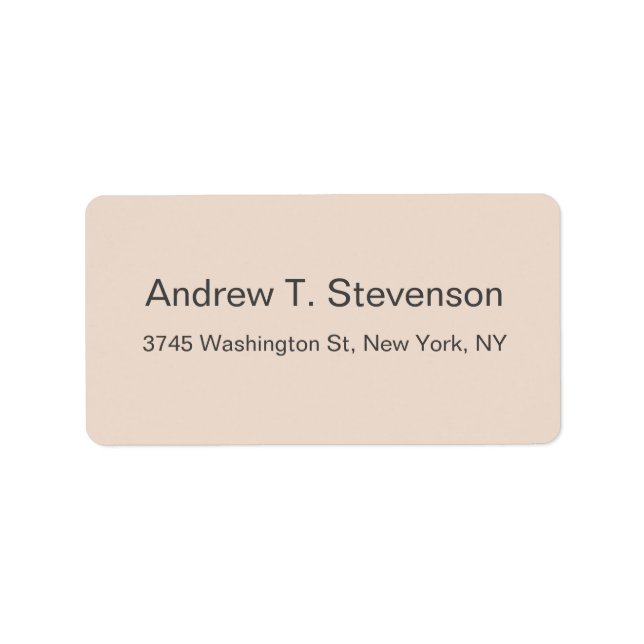 Schlicht Einfache Elegante Modernes Minimalistisch Adressaufkleber (Vorne)