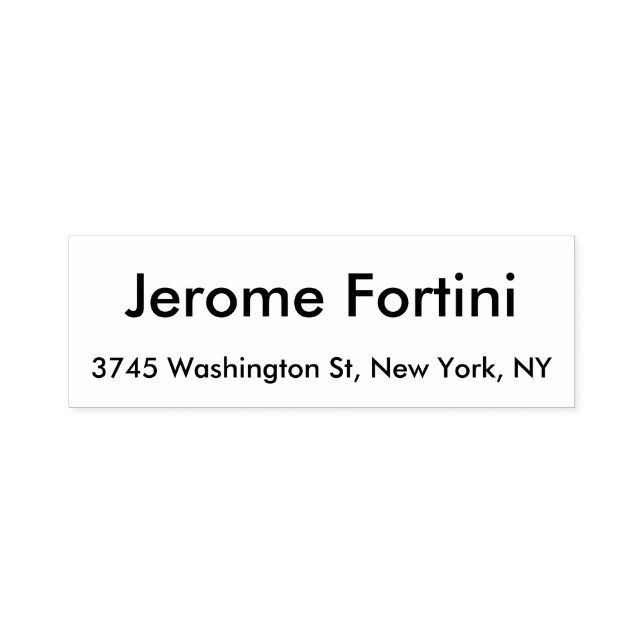 Schlicht Einfache Elegante Schwarz & Weiß Minimali Permastempel (Design)