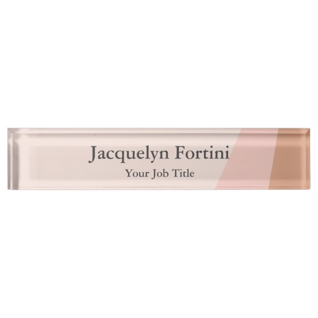 Schlicht Elegant Modernes Minimalistisch Namensplakette (Vorderseite)