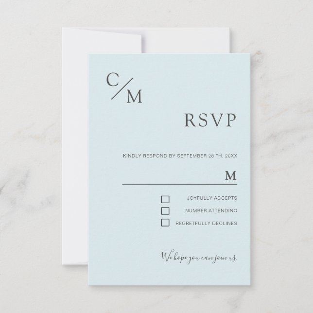 Schlicht elegante Monogramm (Vorderseite)