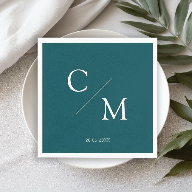 Schlicht elegante Monogramm Serviette (Von Creator hochgeladen)