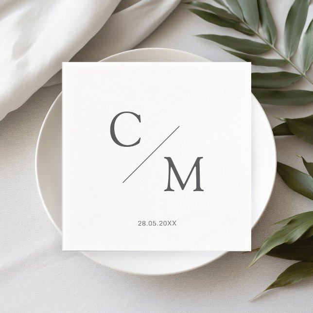 Schlicht elegante Monogramm Serviette (Von Creator hochgeladen)