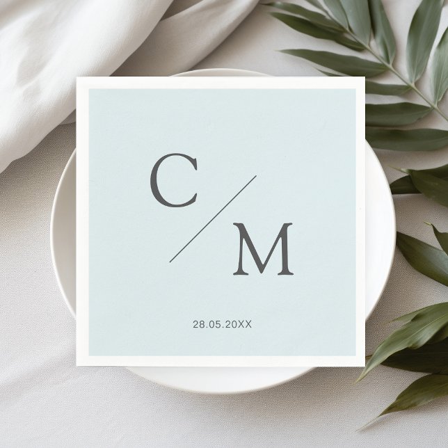 Schlicht elegante Monogramm Serviette (Von Creator hochgeladen)