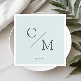 Schlicht elegante Monogramm Serviette