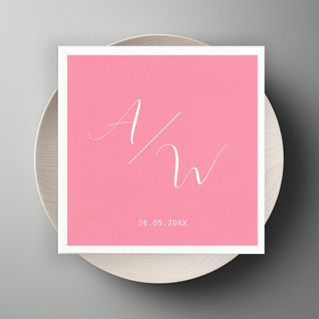 Schlicht elegante Monogramm Serviette Napkins (Von Creator hochgeladen)
