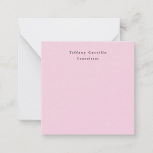 Schlicht Elegantes helles Rosa Einfach Minimalisti Mitteilungskarte