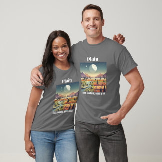 Schlicht Flat Lowland Dunkles Grau T-Shirt
