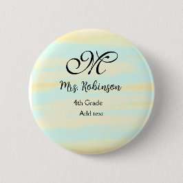 schlicht-gelb-blaue Aquarelllehrer Wertschätzung Button