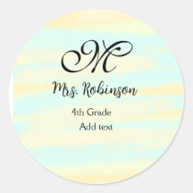 schlicht-gelb-blaue Aquarelllehrer Wertschätzung