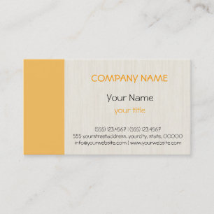 Schlicht Gelbes Berufliches Elegantes Modern Visitenkarte