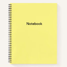 Schlicht-Gelbes Notebook Notizbuch